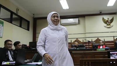 Suara Gubernur Khofifah Tanggapi 'Hattrick' OTT KPK di Jatim